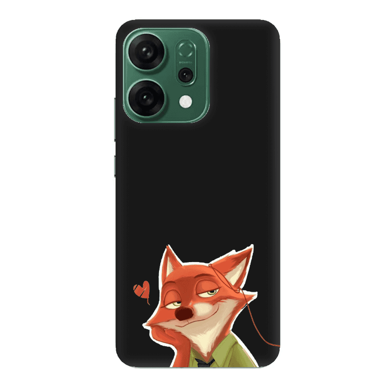 Oppo RENO 14 Valentines 15 Black Colored Silicone TPU Θήκη